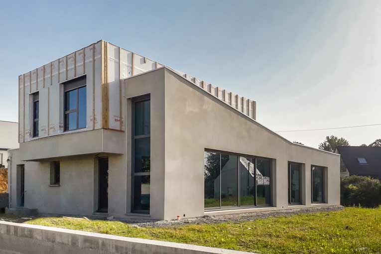 La maison témoin de Trecobat est actuellement en cours d’achèvement. [©Sika]