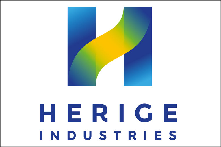 Le nouveau logo d’Herige Industries reflète les deux piliers majeurs du groupe. A savoir, le béton et la menuiserie. [©Herige Industries]