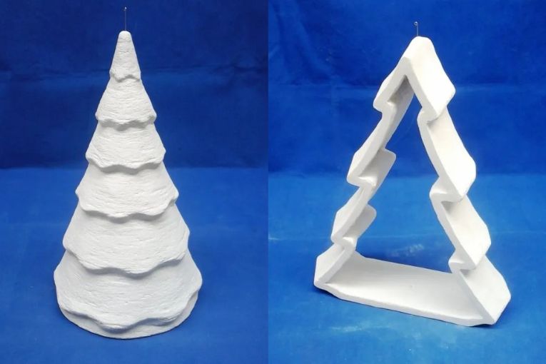 Des sapins imprimés en 3D béton par 3D-Line afin de décorer vos espaces intérieurs ou extérieurs à l’approche de Noël. [©3D-Line]