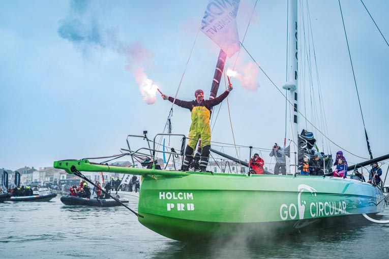 Nicolas Lunven, skipper de la team Holcim-PRB, est arrivé 6e du Vendée Globe, la célèbre course à la voile en solitaire autour du monde. [©Holcim]